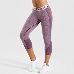 Gymshark Flex Cropped Leggings Ruby Marl/Blush